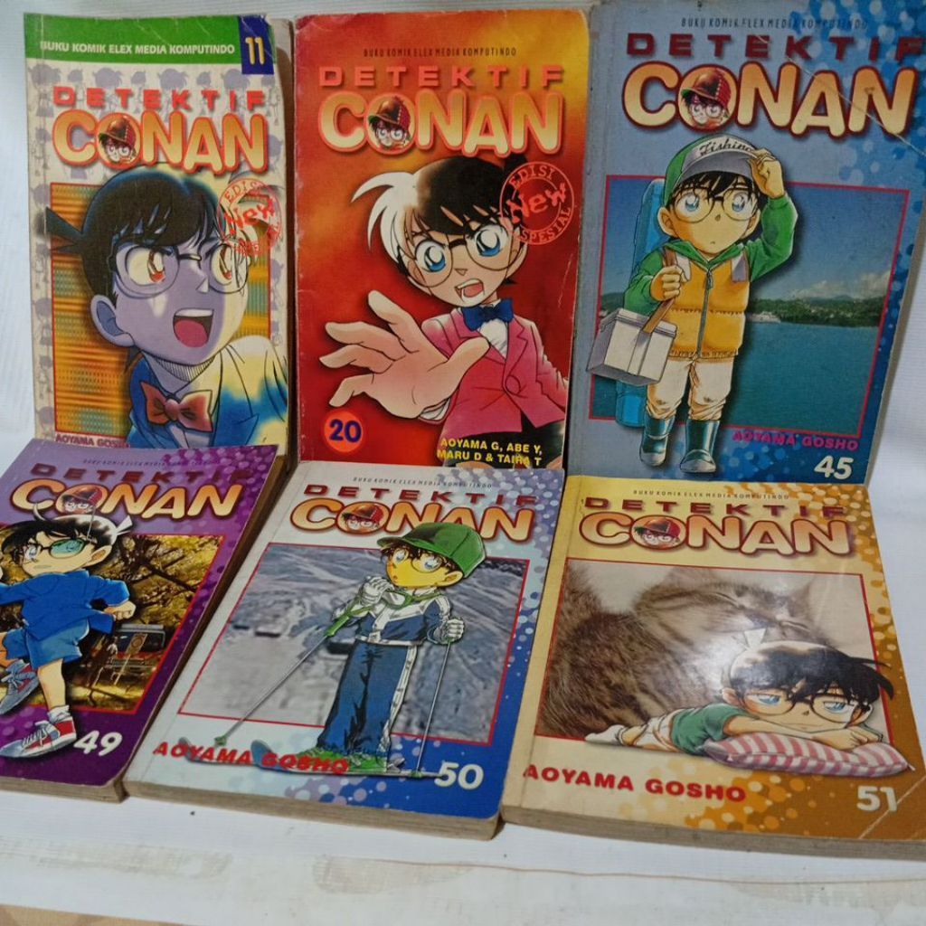 Komik Detektif Conan Aoyama Gosho Vol 11 20 45 49 50 51 Buku Manga