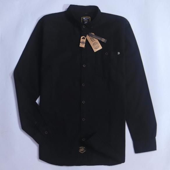 Brill Eighty Eight - Kemeja Polos Panjang Premium Black 88 P4015