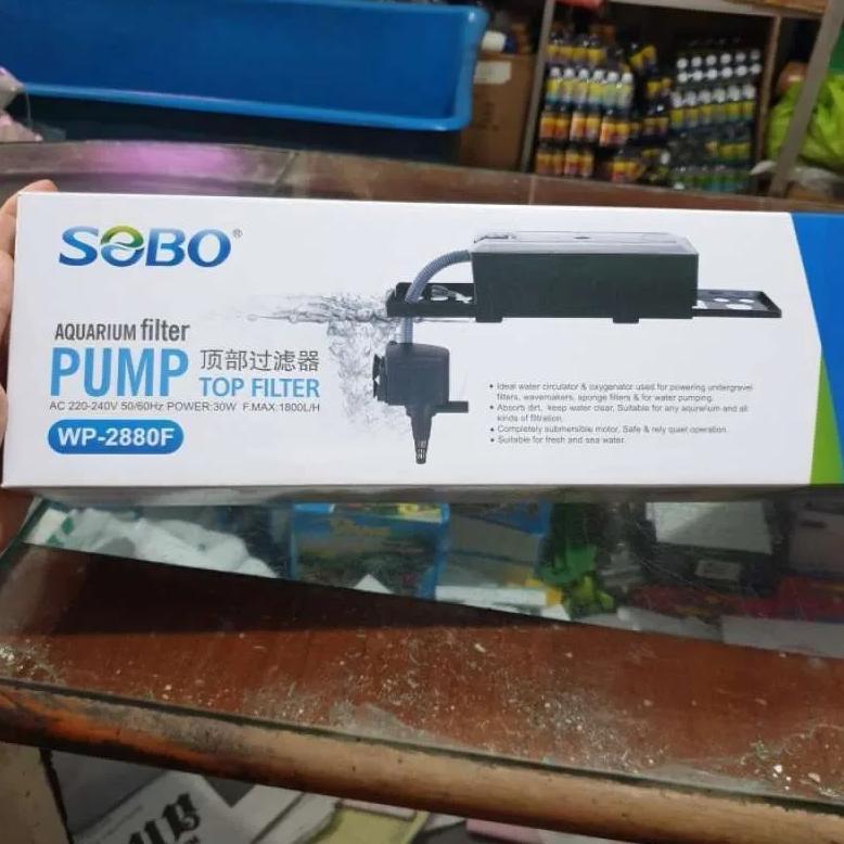 Aquarium Top Filter SOBO WP-2880F 1 Set KOMPLIT Pompa dan Box Filter