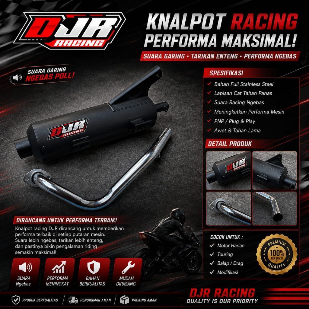 KNALPOT TSUKIGI DJR BEAT MIO VARIO SCOOPY NGEBASS ADEM