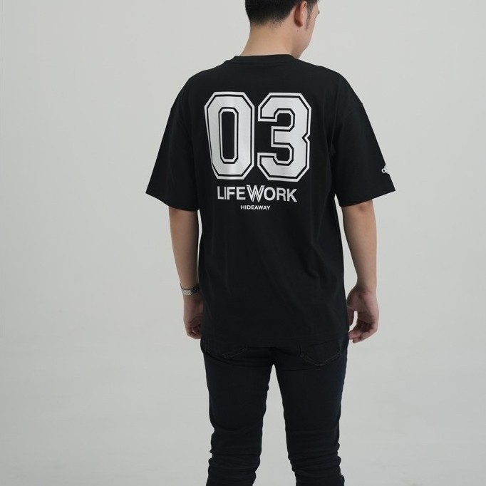 Lifework Numbering Logo Tee Black Original