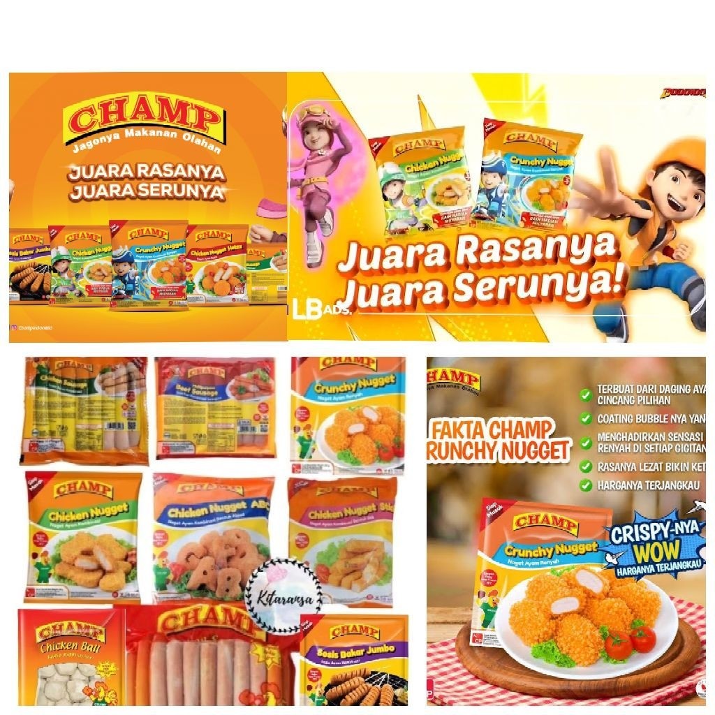 Nugget Champ 1kg/Nugget 250gr/Sosis Champ 375gr/Nugget Ayam/Sosis Champ