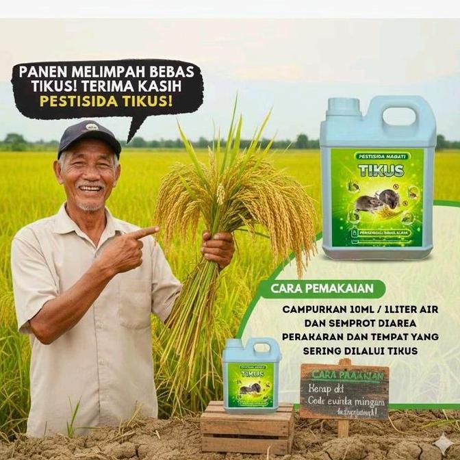 Iyosikamarua88 - Pestisida Nabati Pembasmi Hama Tikus 1Liter