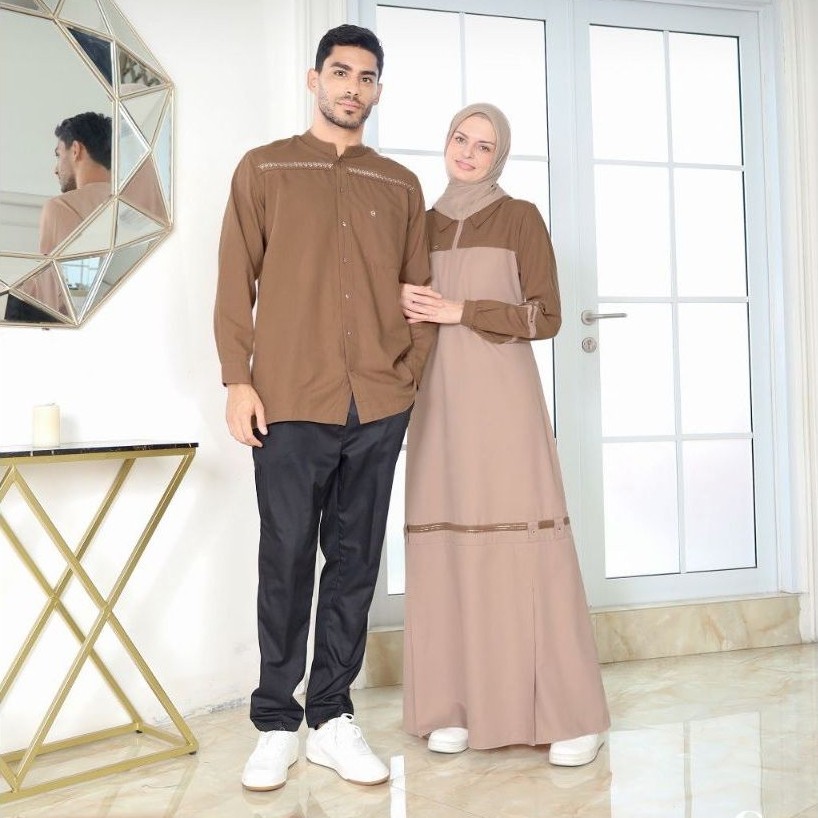 HB-[READY] COUPLE TANIN BROWN BY ETHICA| COUPLE GAMIS KOKO KEKINIAN| COUPLE TERLARIS| ETHICA