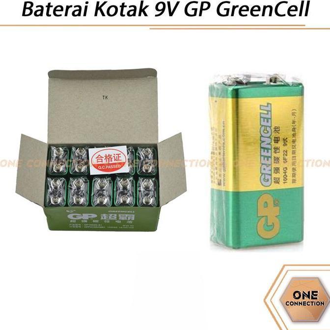 BATERAI KOTAK 9V BATTERY GP 9V GREENCELL / GREEN CELL 1604G-S1 6F22 OC79