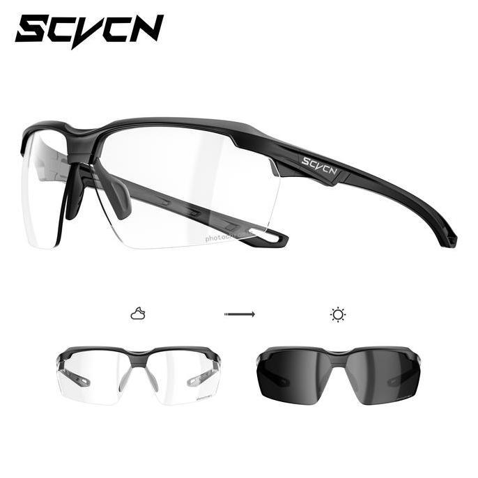 Queen- Scvcn S87 Kacamata Bersepeda Fotokromik Uv400 Pria Nita Kacamata Fashion Untuk Lari Sepeda Ma