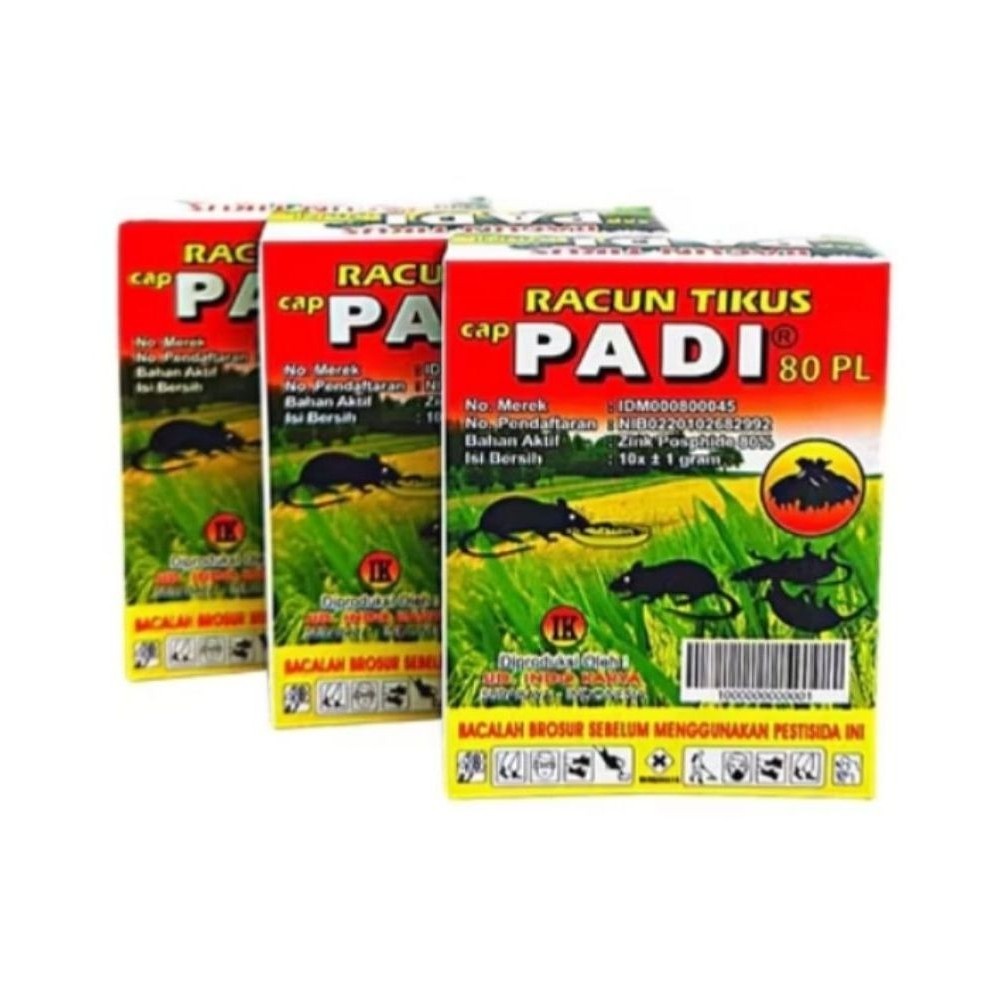 1 Pack Racun Tikus Cap Padi - Ampuh, Praktis, Mudah Digunakan