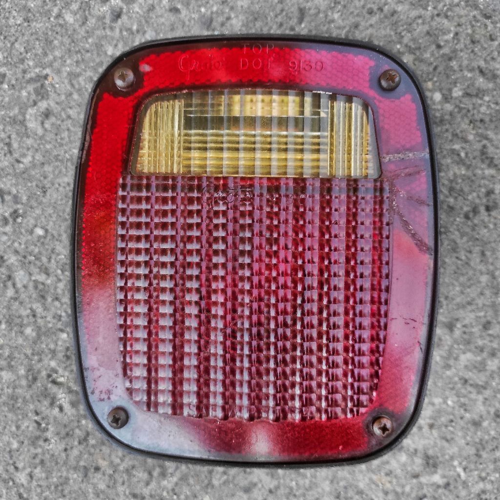 VINTAGE RETRO GROTE LENS COVER JEEP STOP LAMP ASSY REAR TAIL LIGHT LENS MIKA REFLEKTOR  LAMPU REM KO