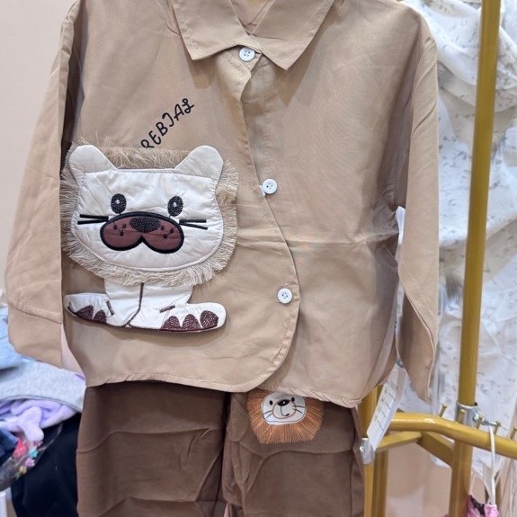 Setelan Anak Perempuan Ilena Bunny Bordir dengan Bahan Voxy Adem