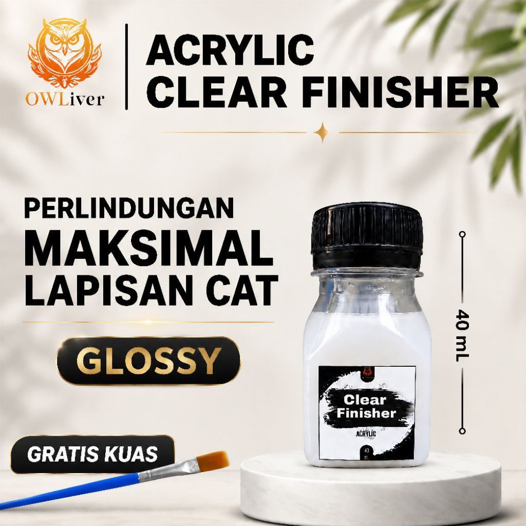 Finisher Leather Paint Glossy 40ml - Pelapis Cat Sepatu Dan Tas