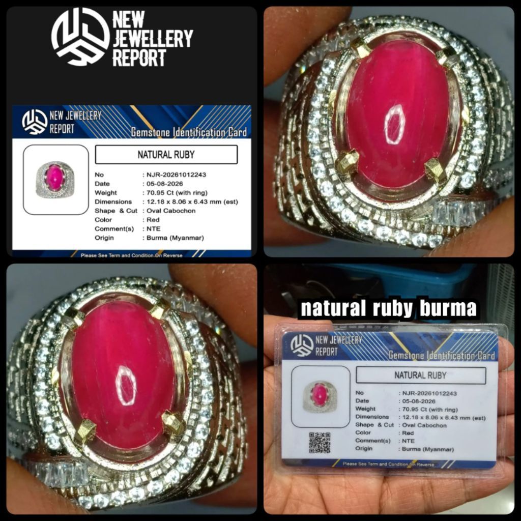 natural permata Ruby delima burma pigeon HQ