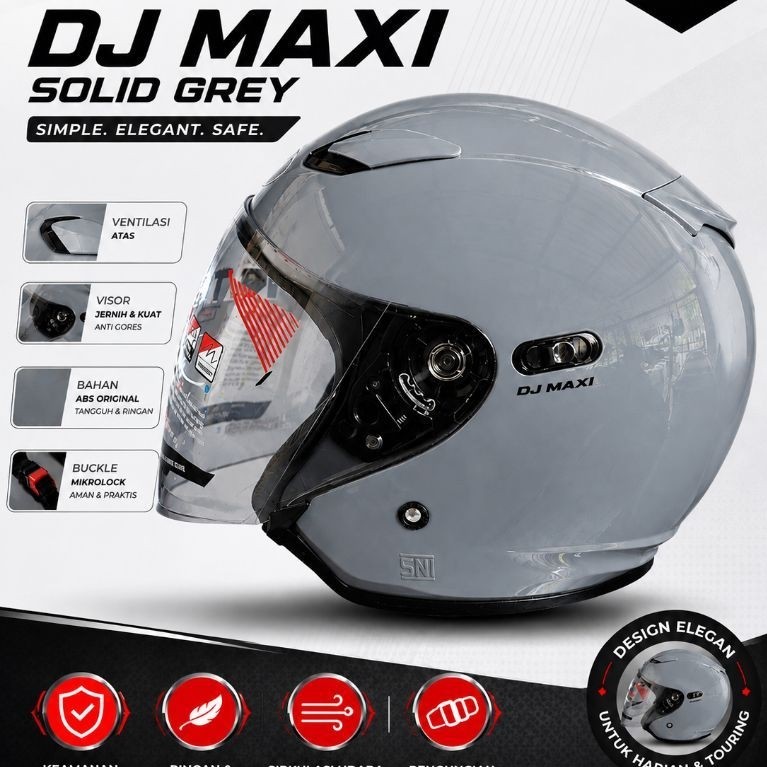 HELM KYT DJ MAXI GORILLA GREY GLOSS ORIGINAL DOUBLE VISOR HELM KYT DJ MAXI GREY GLOSS ORIGINAL DOBEL
