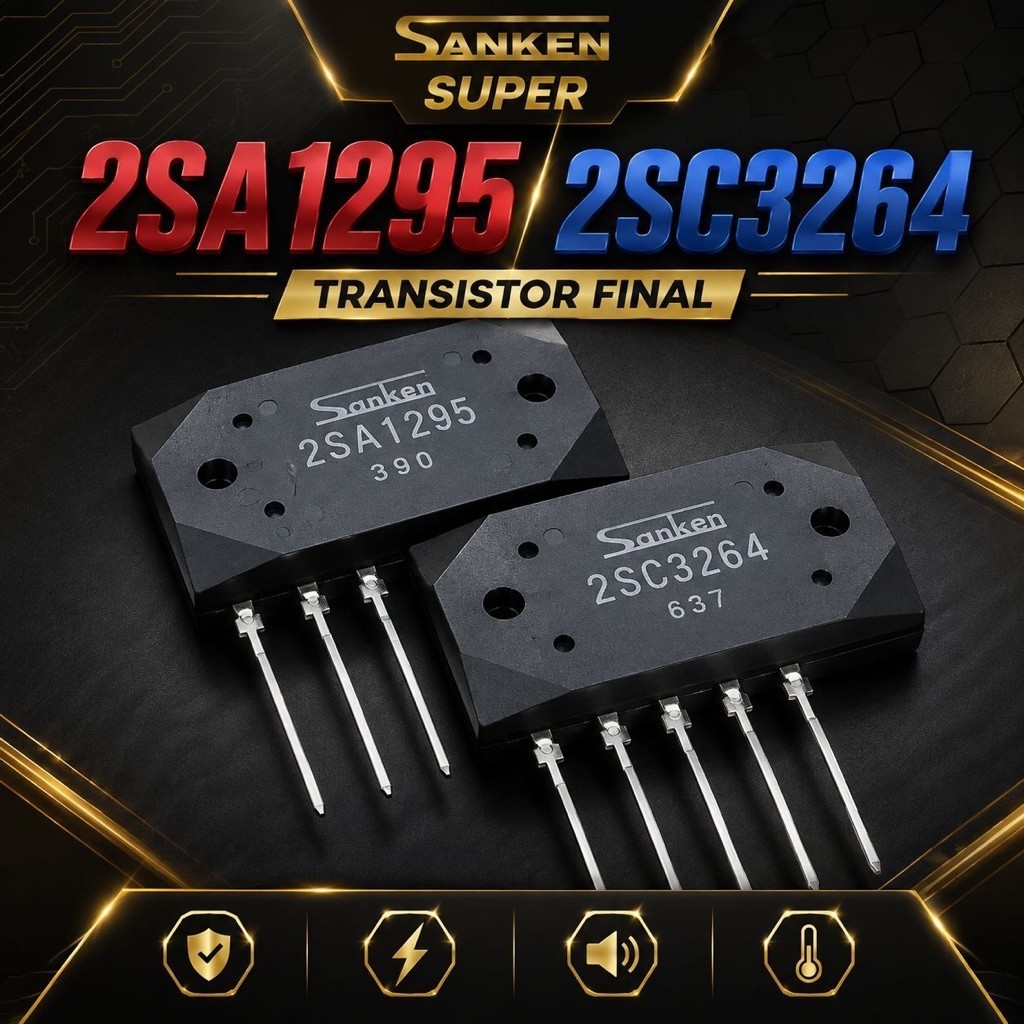 Transistor final Sanken super 2SA1295 2SC3264