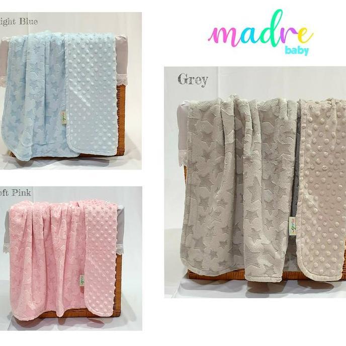 Selimut - Baby Minky Star & Minky Dot Blanket Madre Baby