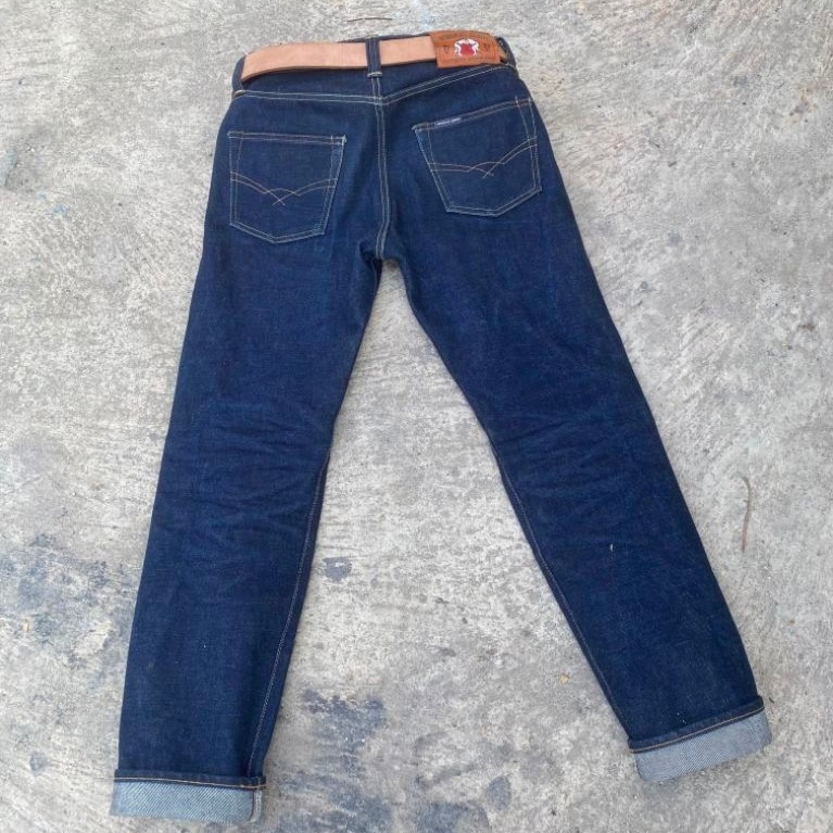 celana selvedge original brand wingman denim artikel taiho berat 21oz ukuran size30