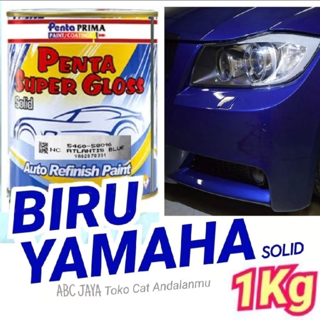 Cat Penta Super Gloss 5460-58016 1Kg Atlantis Blue Biru Atlantis Biru Mengkilap Biru Tua Biru Yamaha