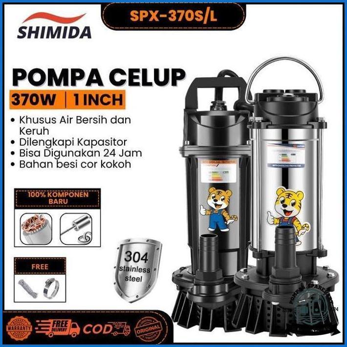 Tsolumy Pompa Submersible Spx-370L Spx-370S Pompa Celup Air Kotor Listrik Pompa Kolam 370W Best Sell