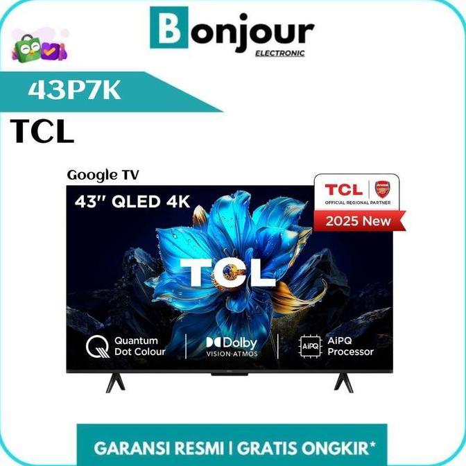 Qled Tcl 43 Inch Google Tv Tcl 43P7K 4K Uhd Dolby Atmos Tcl 43P7K