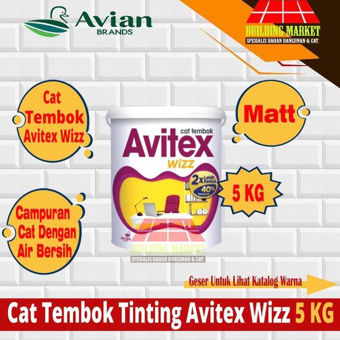 Cat Tembok Interior Avitex Wizz 5 Kg Cat Tembok Dalam Avian Brands