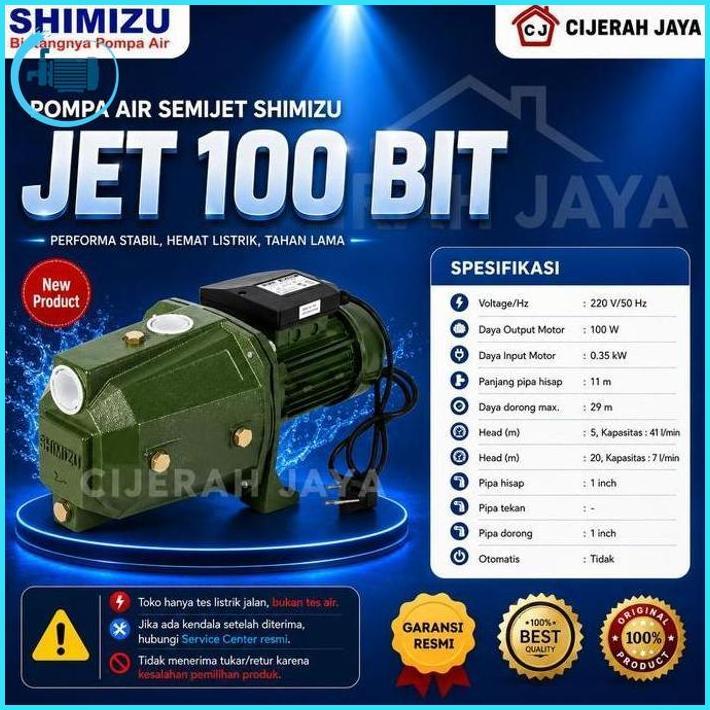 Pompa Shimizu Jet 100 Bit / Shimizu Semi Jet Pump 100 Bit / Pompa Air Shimizu Jet 100 Bit Asli