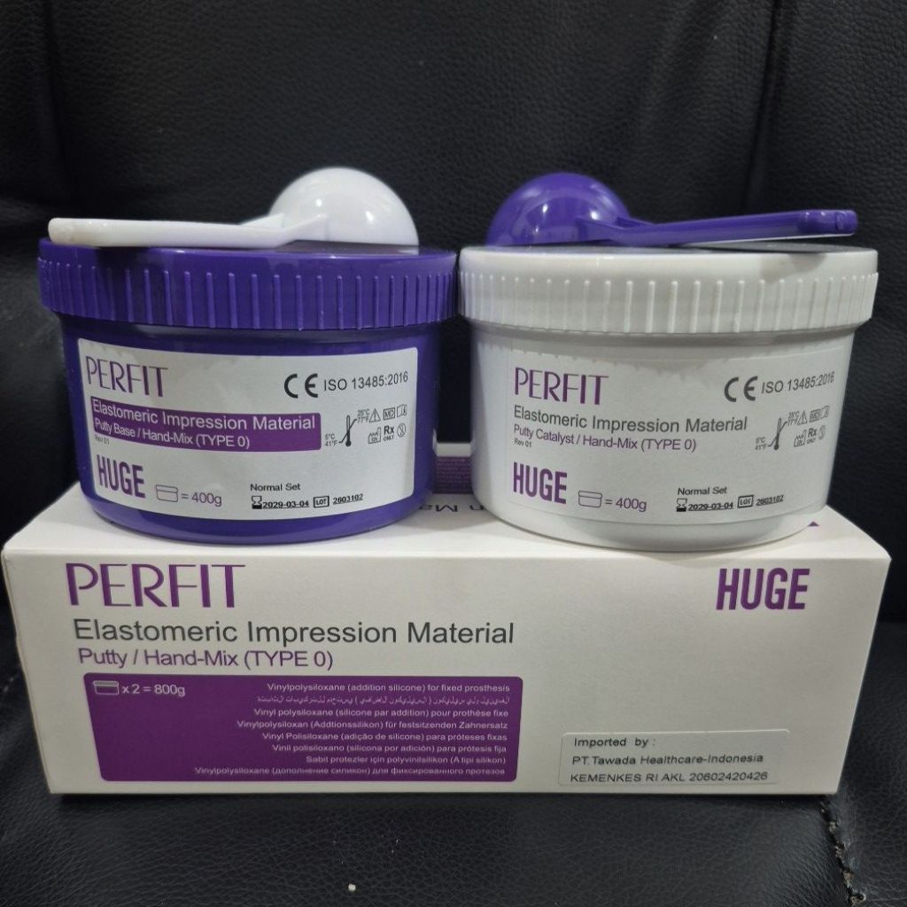 Putty Elite Zhermack dental Elastomer Bahan Cetak Huge Perfit / PUTTY Perfit Perfect kore