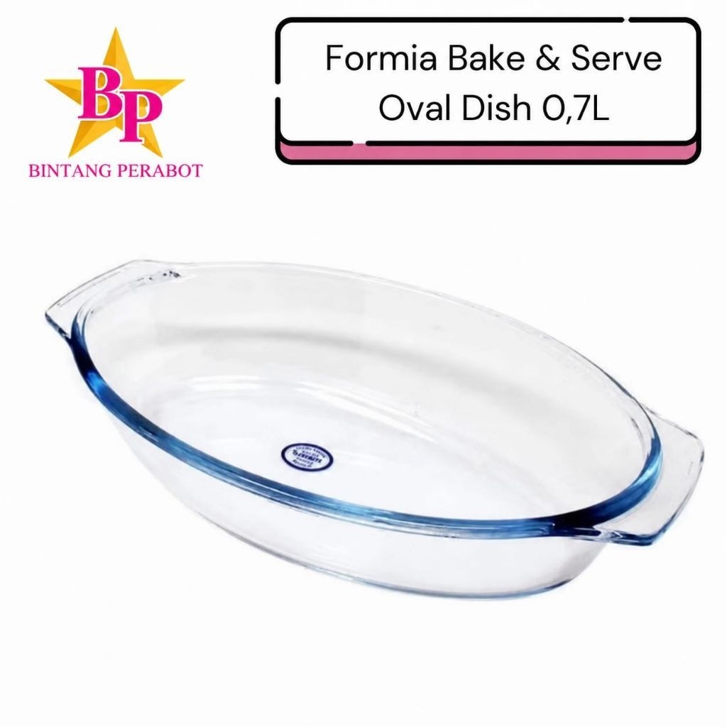 Formia Bake & Serve Oval Dish 0,7L / Loyang Piring Kaca Formia Oval Tahan Panas Dingin