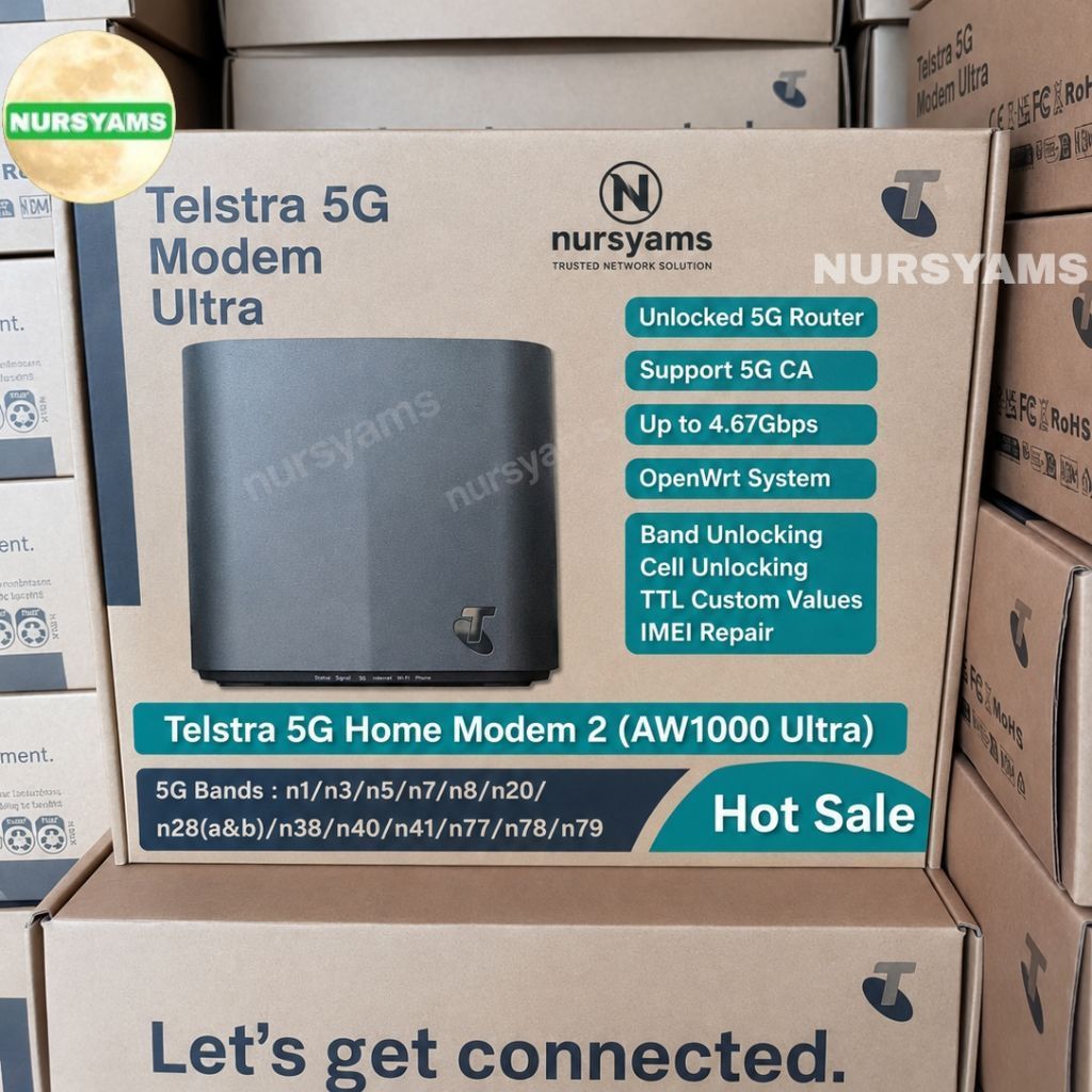 Telstra 5G Modem Ultra aw1000 ultra wifi 6 ax3600 2.5G Lan openwrt change full feature