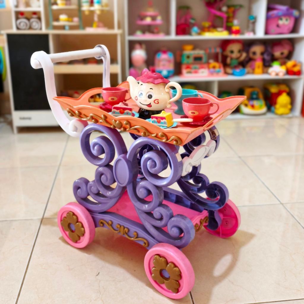 mainan trolley saji makanan RARE preloved