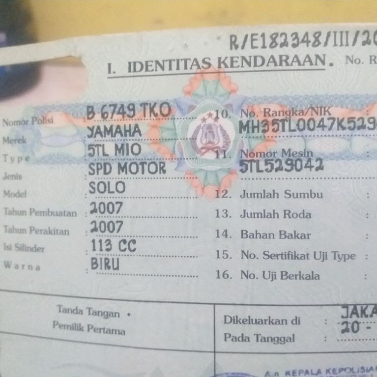 Dokumen yamaha mio