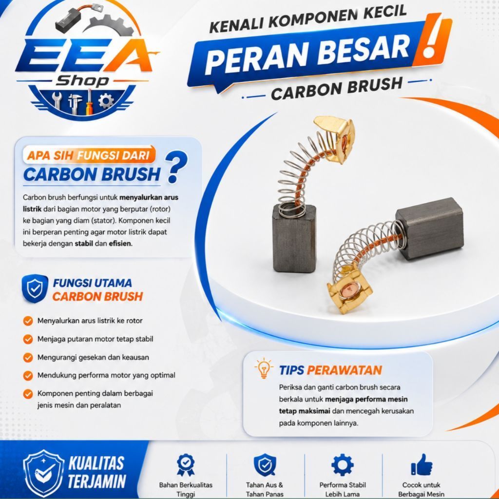 CARBON BRUSH FUJIYAMA CS9800 CARBON BRUSH ARANG UNTUK MESIN CIRCULARSAW SIRKEL FUJIYAMA CS 9800
