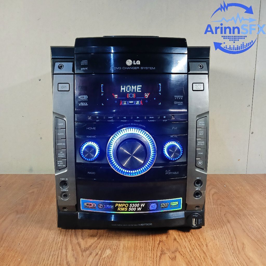 Head mini compo LG MBT506 500watt bekas normal