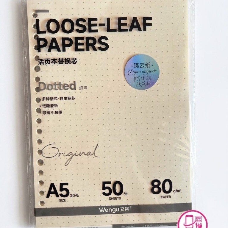 Loose Leaf A5 Wengu 80 GSM 50 lembar | Kertas Isi Binder