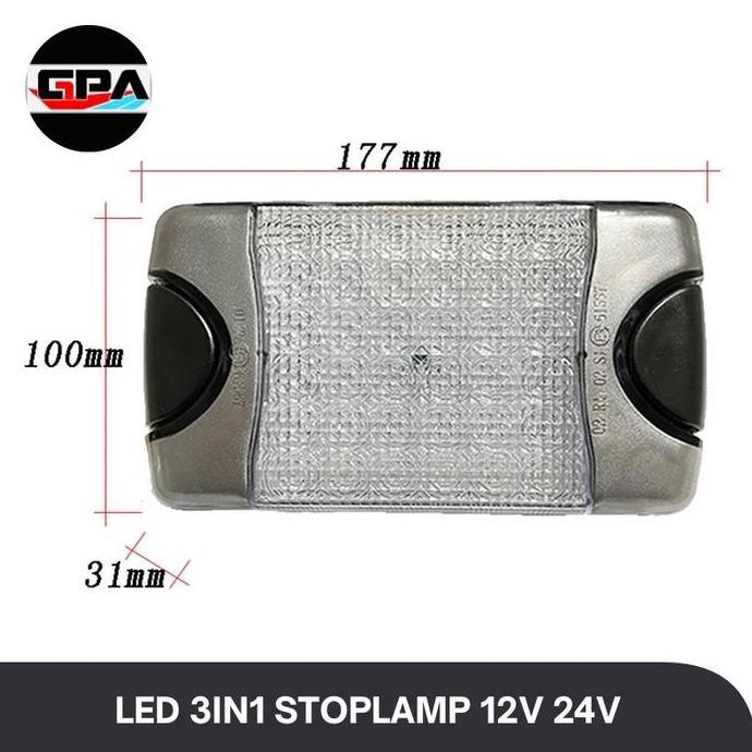 Led Stoplamp 3In1 12V 24V Per Pcs Hella Duraled Kupu Lampu Bak Stoplamp Lampu Belakang Hella Kawi