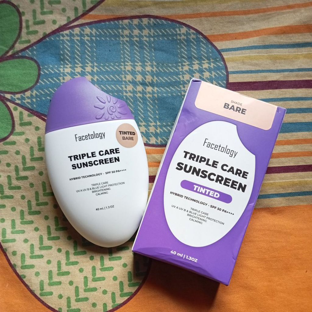 [PRELOVED]Facetology Triple Care Sunscreen Tinted Bare SPF 50 PA++++ 40ml