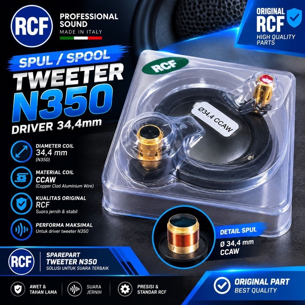 RCF Spul Spool Tweeter N350 driver 34,4mm