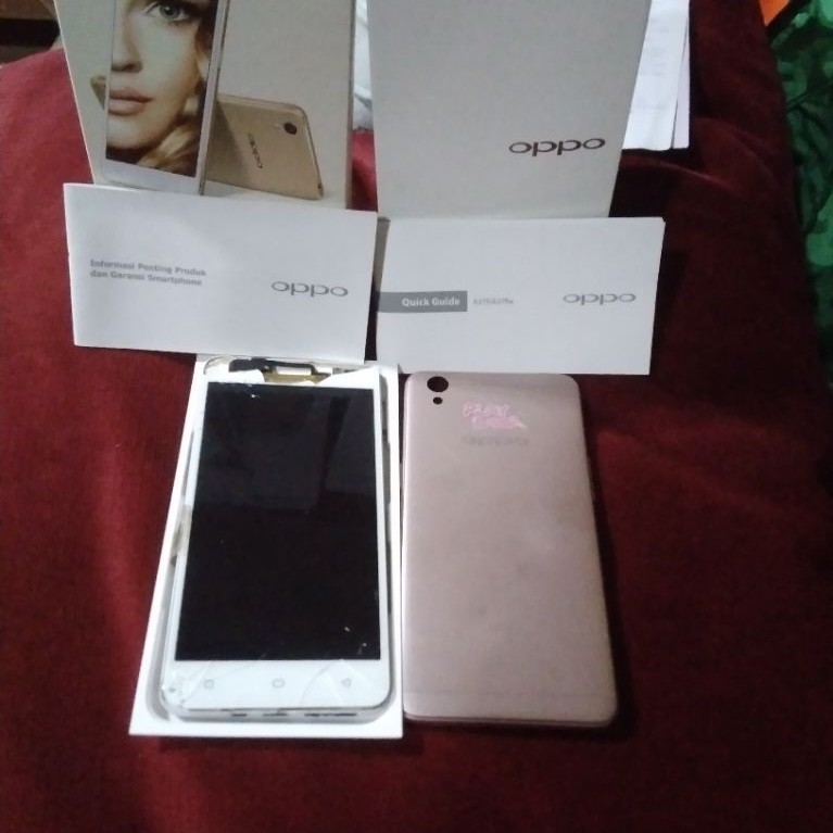 Hp Oppo A37 minus ganti lcd second ori resmi+dus ori