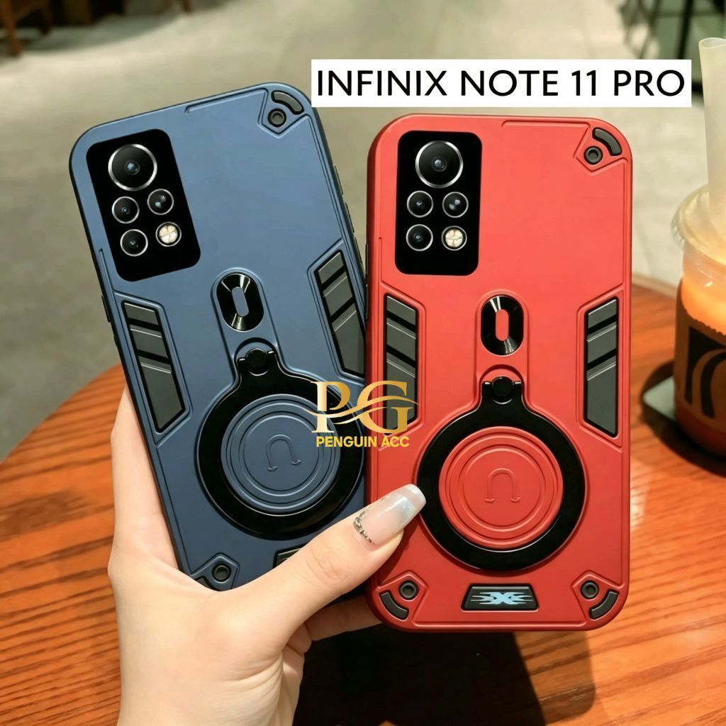 Casing INFINIX NOTE 11 PRO Hard case Robot Ring Eye Ring Pro Camera Casing Standing Robot