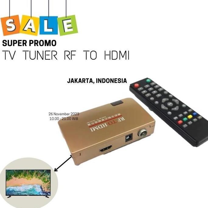 Tv Tuner Converter Rf To Hdmi Analog To Digital Tv Receiver Adapter Plus Remot