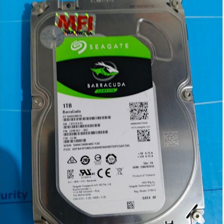HARDDISK 1TB SEAGATE MFI BARACUDA