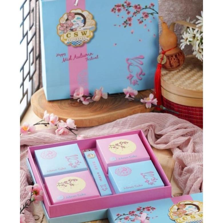 Ready MOONCAKE CSW (CITRA SARI WANGI) PALEMBANG / KUE BULAN VEGETARIAN HALAL 1 BOX / MOONCAKE ENAK I