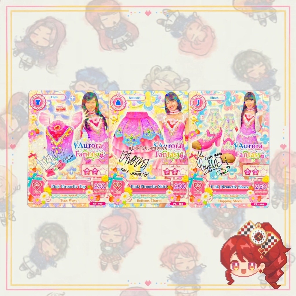 Aikatsu x JKT48 Promotion Fanbook Aurora Fantasy Pink Pirouette Set