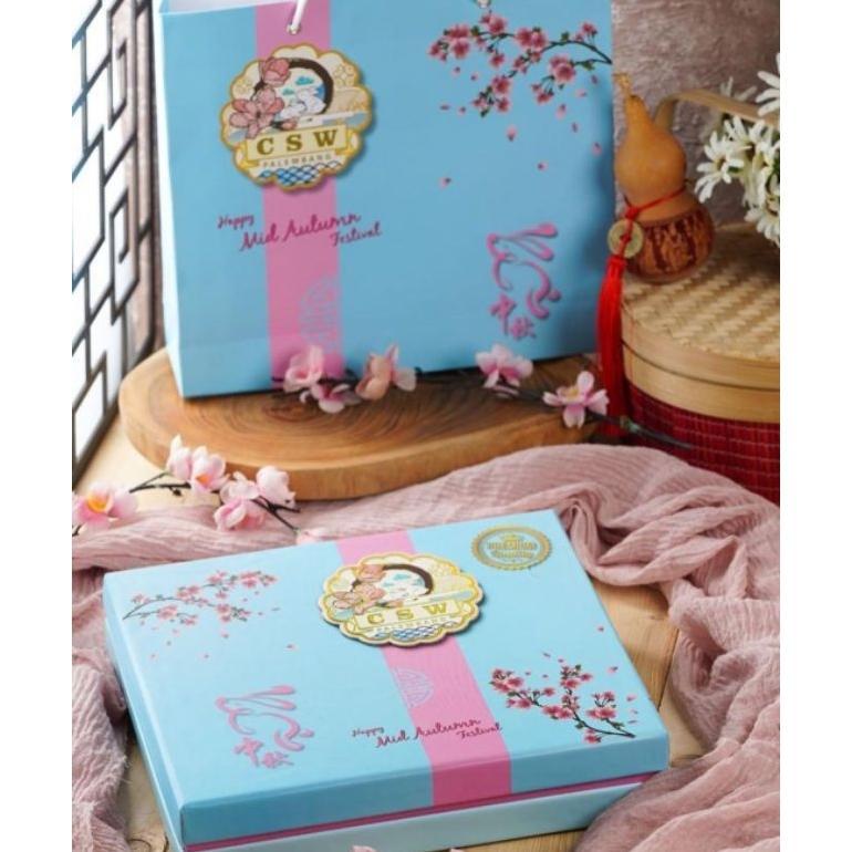 Ready MOONCAKE PREMIUM CSW (CITRA SARI WANGI) PALEMBANG / KUE BULAN VEGETARIAN HALAL 1 BOX KOMBINASI