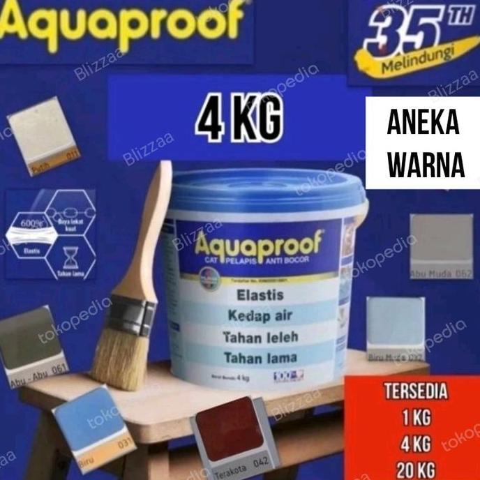Aquaproof 4Kg Elastex 4Kg Waterproofing Antibocor Variasi Warna Aquaproof 4Kg Abu Putih Hitam Biru W