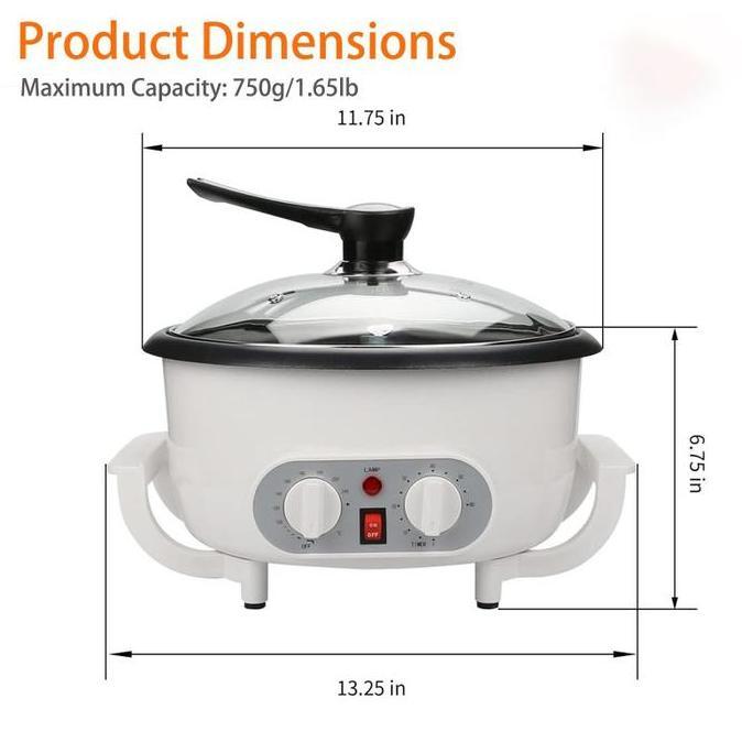 VIRYEOU 220V Coffee Roaster Machine Elektric Sangrai Kopi Alat Otomatis Roaster Kopi