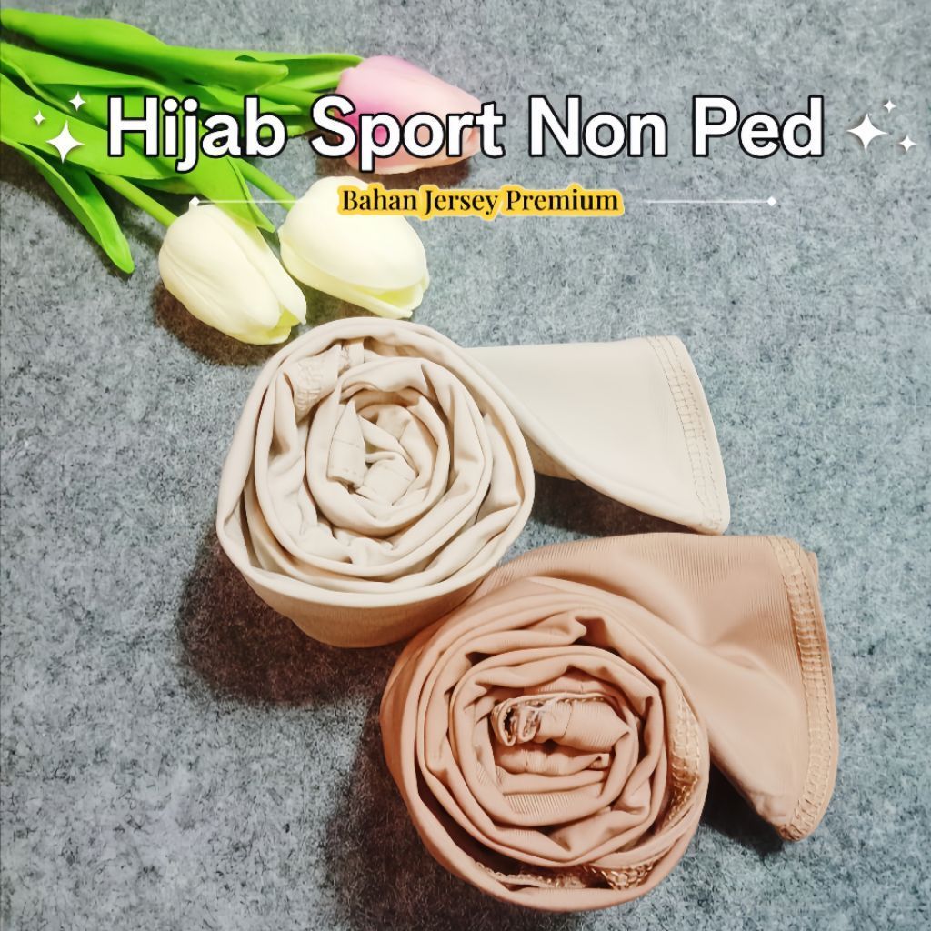 hijab bergo instan non ped/hijab bergo siria/sportsiria/hijab sport non ped Jersey premium