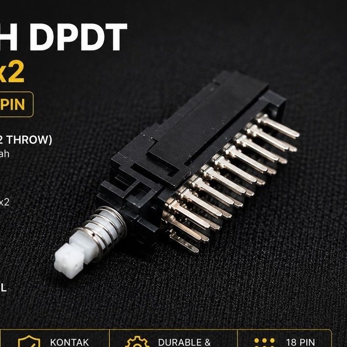 Swith DPDT 18 pin 9x2 saklar 2x9 18 pin
