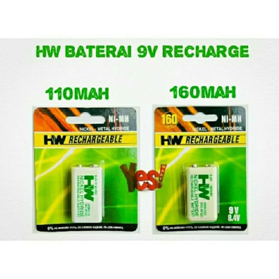 Battery HW Kotak 9v Rechargeable Pack
