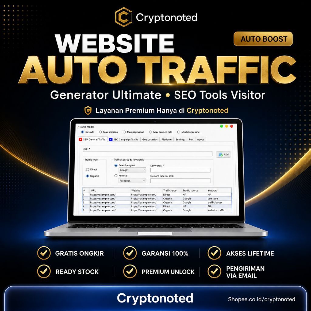 WEBSITE AUTO TRAFFIC Generator ULTIMATE - SEO Tools Visitor WAT Termurah - TokoLink