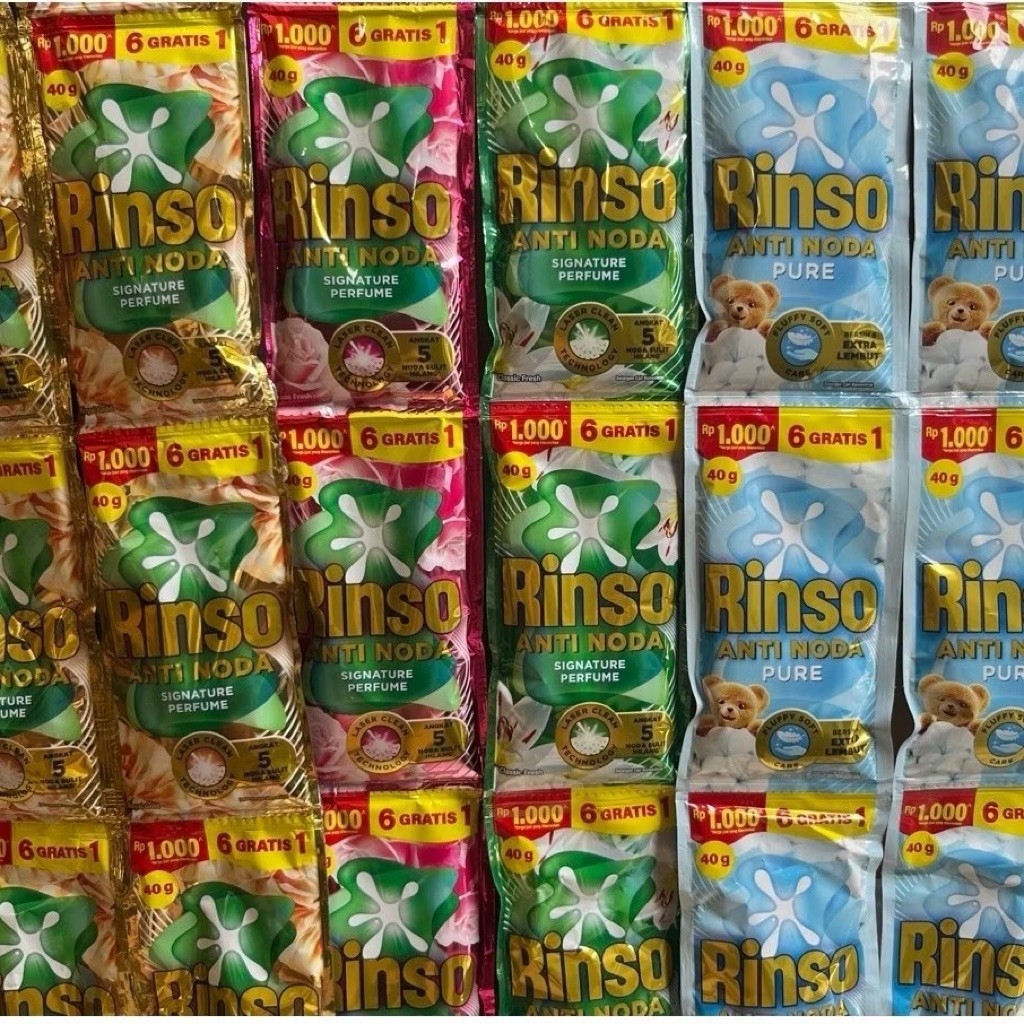 [12Sachet+2]Rinso cair sachet 1000 an *40 ml / Rinso cair sachet