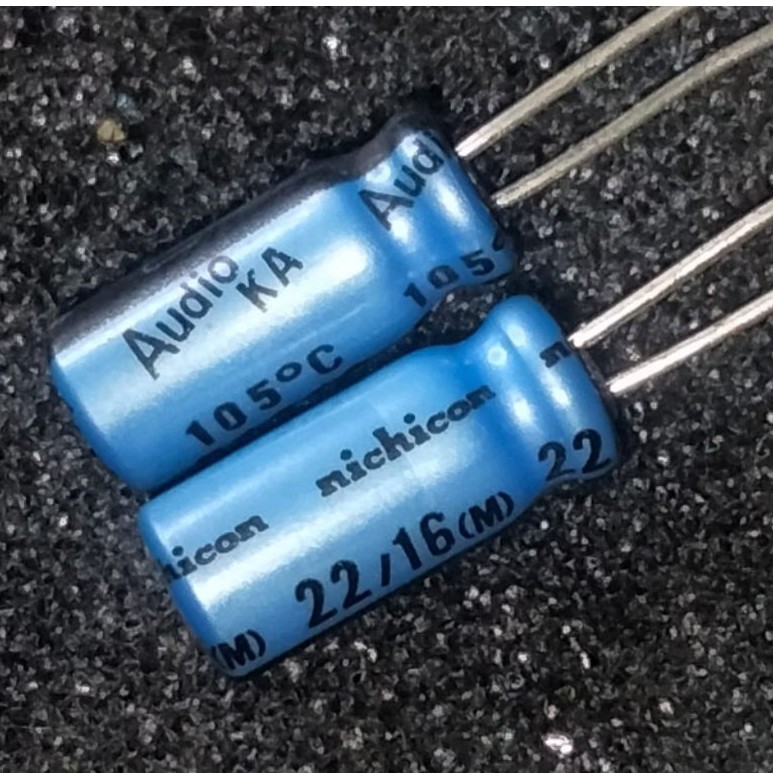 Elco Nichicon 22uf 16v Kapasitor elktrolite Nichicon Audio Grade KA
